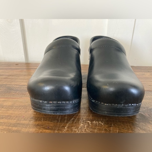 Dansko black leather professional nurses clogs shoes size EU 38 - Picture 2 of 11